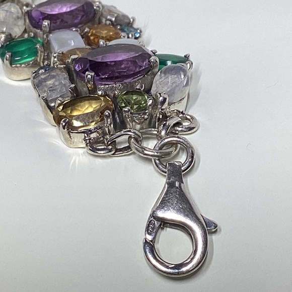 Nicky Butler Vintage Multi- gemstones Sterling Silver Bracelet NWOT - Picture 2 of 8